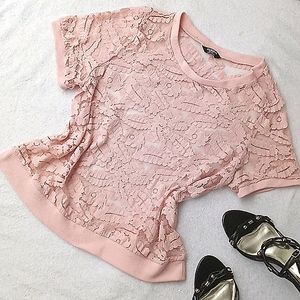 Semi Sheer Lace Top